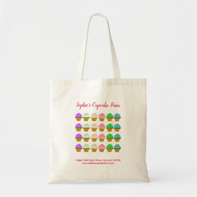 Cupcake Bakery Business Baker Personalized Tote Bag (Front)