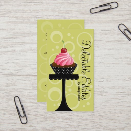 Customizable Cupcake Bakery Business Cards