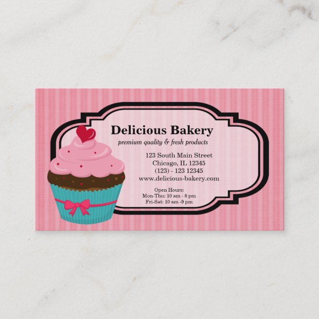 Cupcake Bakery Business Card (Front)