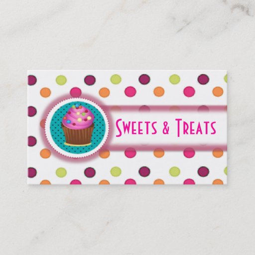 Customizable Cupcake Bakery Business Card