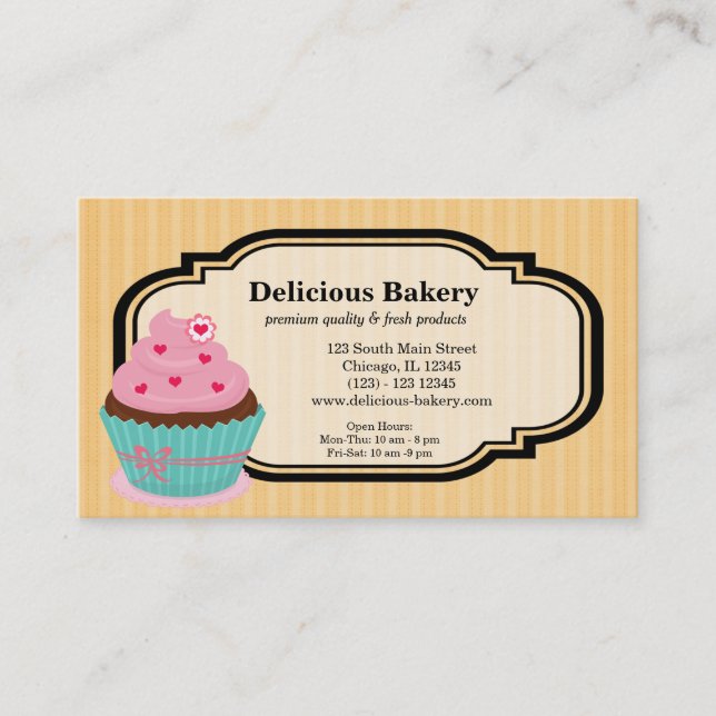 Cupcake Bakery Business Card (Front)
