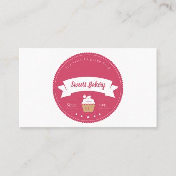 Cupcake Bakery Business Card by KaleenaRae at Zazzle
