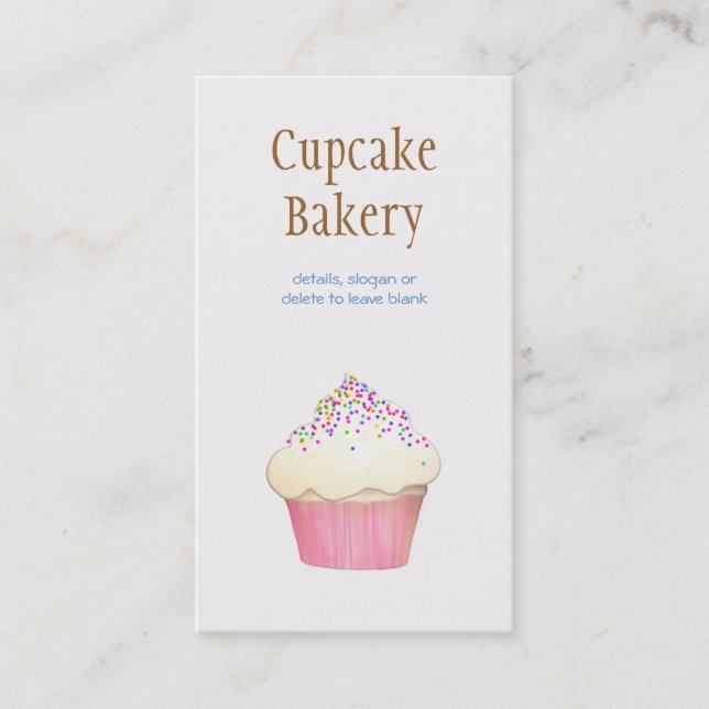 Cupcake Bakery  Business Card (Front)