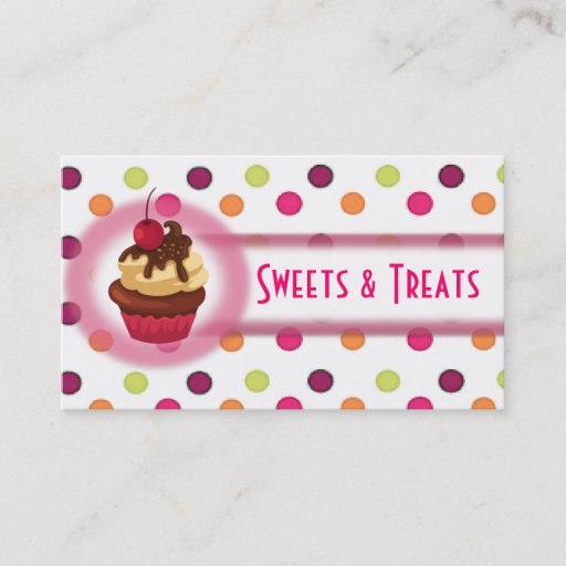 Customizable Cupcake Bakery Business Card