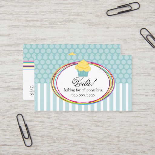 Customizable Cupcake Bakery Business Cards