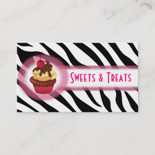 Customizable Cupcake Bakery Business Card