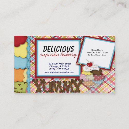 Cupcake Bakery Business Card Templates
