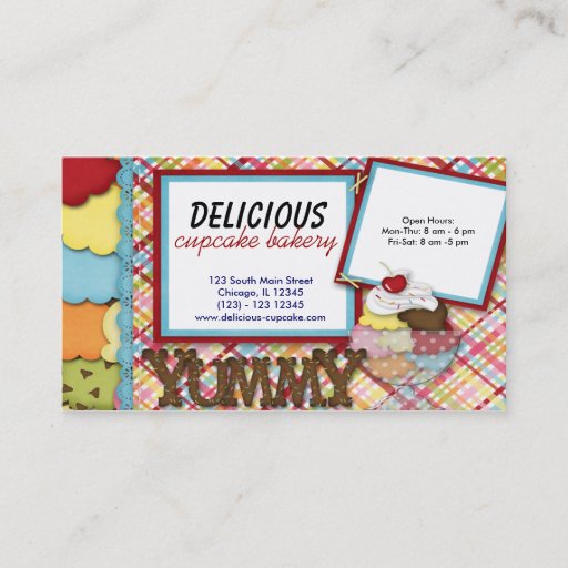Customizable Cupcake Bakery Business Card Templates