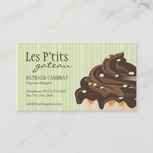 Customizable Cupcake Bakery Business Card