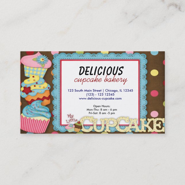 Cupcake Bakery Business Card (Front)