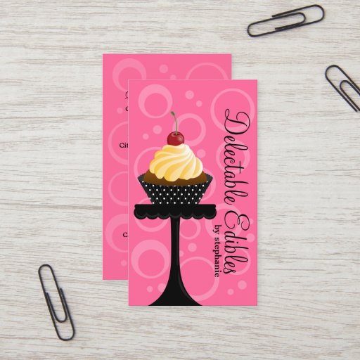 Customizable Cupcake Bakery Business Cards