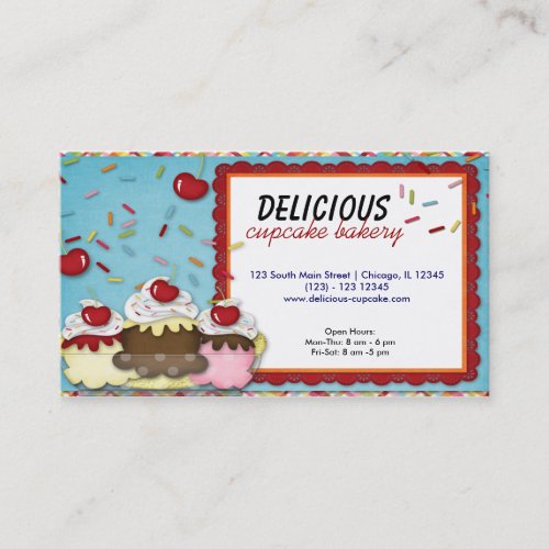 Cupcake Bakery Business Card