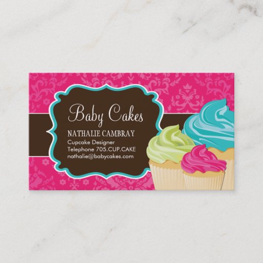 Customizable Cupcake Bakery Business Card