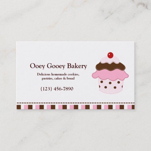 Customizable Cupcake Bakery Business Card template