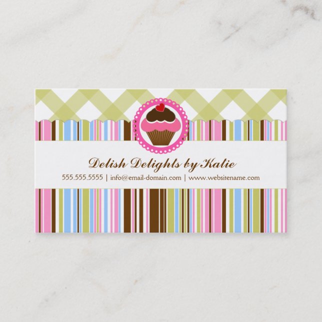 Cupcake Bakery Business Cards (Front)