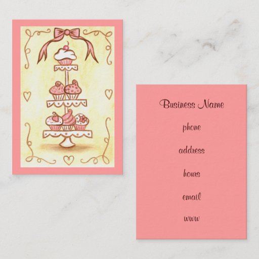 Customizable Cupcake Business Cards
