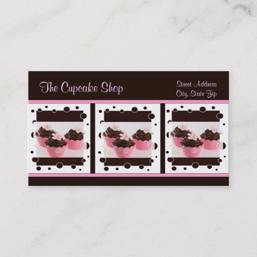 Customizable Cupcake Bakery Business Cards