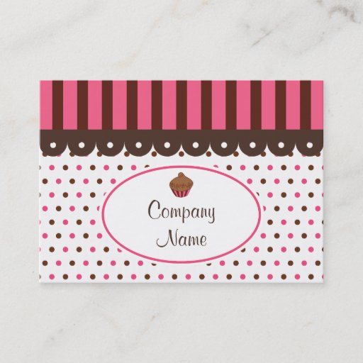 Customizable Cupcake Bakery Business Cards