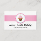 Cupcake Bakery Business Cards Cake Catering Pink (Front)