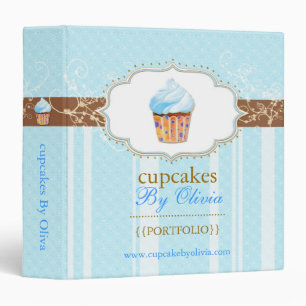 Cupcake Bakery Business Logo Portfolio Binder