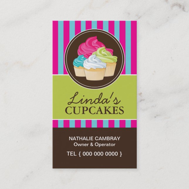 Cupcake Bakery Cards (Front)