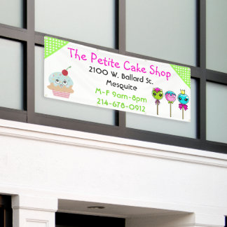 Cupcake Bakery Custom Banner
