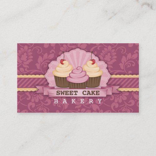 Cupcake Bakery Cute Business Card