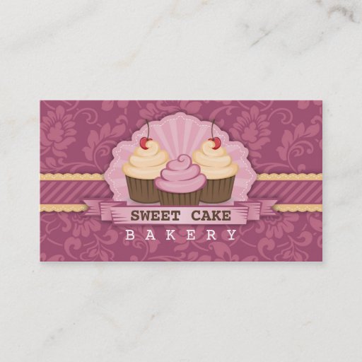 Customizable Cupcake Bakery Cute Business Card