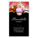Cupcake Bakery Elegant Damask  Gold Business Card 