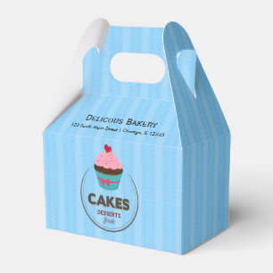 Cupcake Bakery Favor Boxes