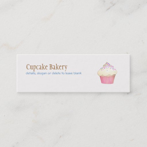 Customizable Cupcake Bakery MIni Business Card