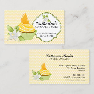 Cupcake Bakery Orange Slice Business Card