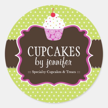Cupcake Bakery Packaging Stickers