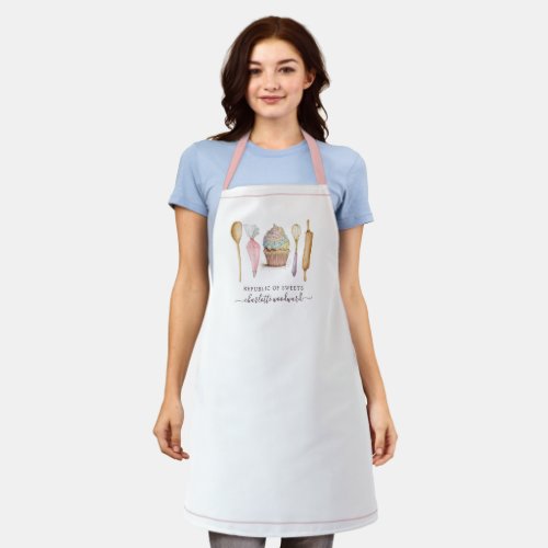 Cupcake Bakery Pastry Chef Bakers Utensils  Apron