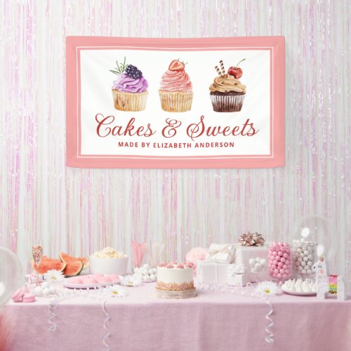 Cupcake Bakery Pastry Chef Catering Banner