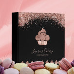 Cupcake Bakery Pastry Chef Glitter Drips Rose Gold 3 Ring Binder<br><div class="desc">Polish up your pastry business with this modern,  elegant and professional marketing material. Cute hand drawn cupcake for your bakery business with rose gold faux foil details will make your catering business stand out as a chic and stylish.</div>