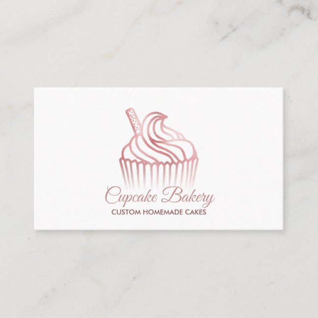 Cupcake bakery pastry chef Whipped Cream Business Card
