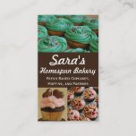 Cupcake Bakery Photo Business Cards at Zazzle