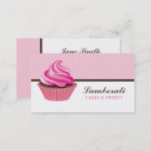 Cupcake Bakery Pink Elegant Modern Cute Business Card (Front/Back)