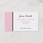 Cupcake Bakery Pink Elegant Modern Cute Business Card (Back)