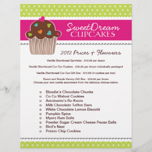 Cupcake Bakery Price List Flyer