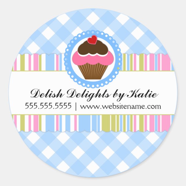 Cupcake Bakery Stickers (Front)