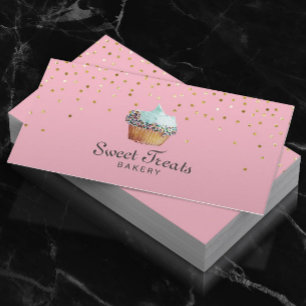 Cupcake Bakery Sweet Treats Business Card