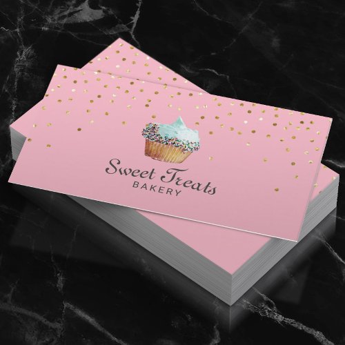 Cupcake Bakery Sweet Treats Business Card