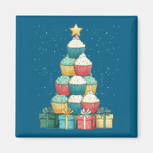 Cupcake Baking Baker Christmas Tree Xmas  Magnet
