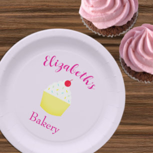 Cupcake Baking Birthday Paper Plates