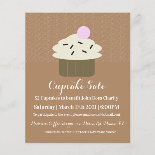 Cupcake Baking Charity Event Flyer