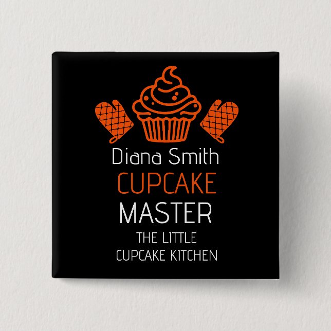 Cupcake Baking Course Button (Front)