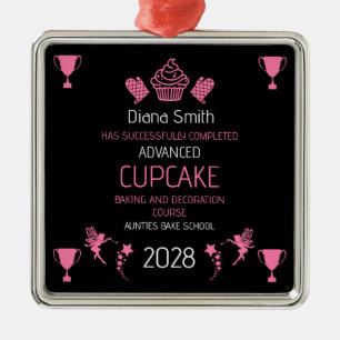 Cupcake Baking Course Metal Ornament