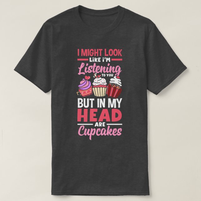 Cupcake Baking Cute Bake Lover   T-Shirt (Design Front)